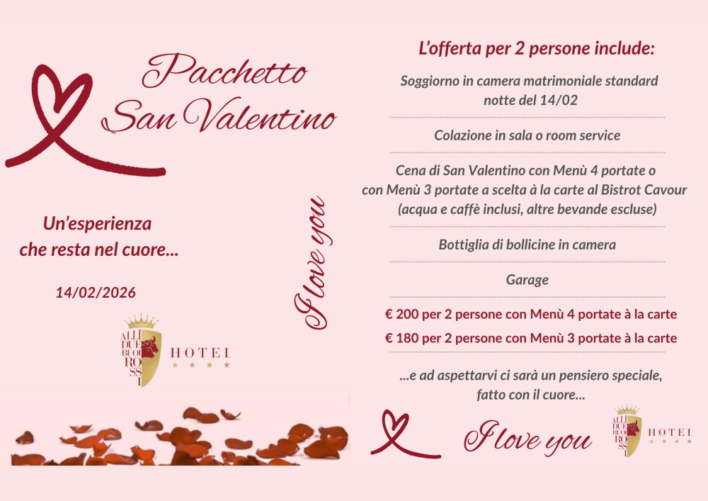 Un'esperienza che resta nel cuore: il Vostro San Valentino all'Hotel Alli Due Buoi Rossi