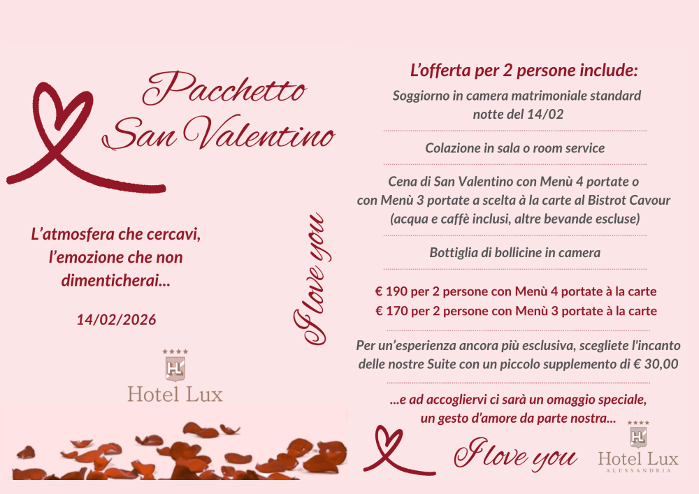 San Valentino ad Alessandria: un  ' emozione tra Gusto e Relax